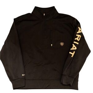 Ariat Tek Cold Series Black Half Zip Sweater Size Large